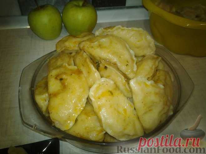 Рецепт: Вареники с картошкой и свиной печенью (на сыворотке) на RussianFood.com