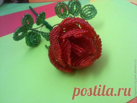 Роза из бисера