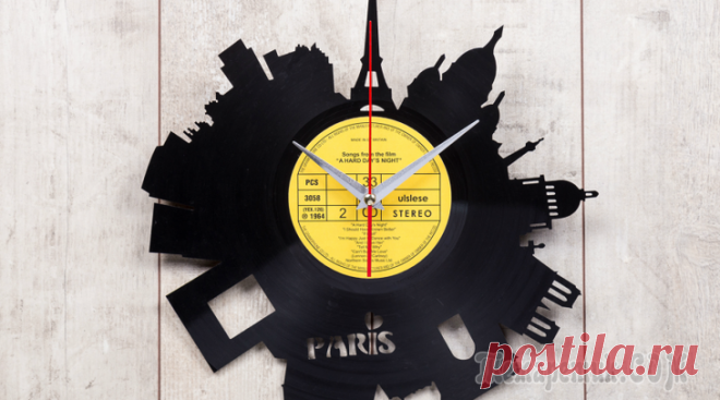 Часы из старых виниловых пластинок своими руками: 3 оригинальных мастер-класса У многих людей дома раньше стоял граммофон, на котором они слушали любимою музыку. Смотря на виниловые пластинки, возникает чувство ностальгии. Поэтому не все могут пересилить себя и выкинуть этот пер...