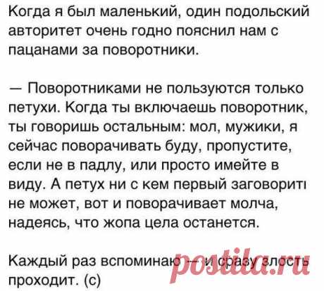 Раскидал по понятиям за поворотники