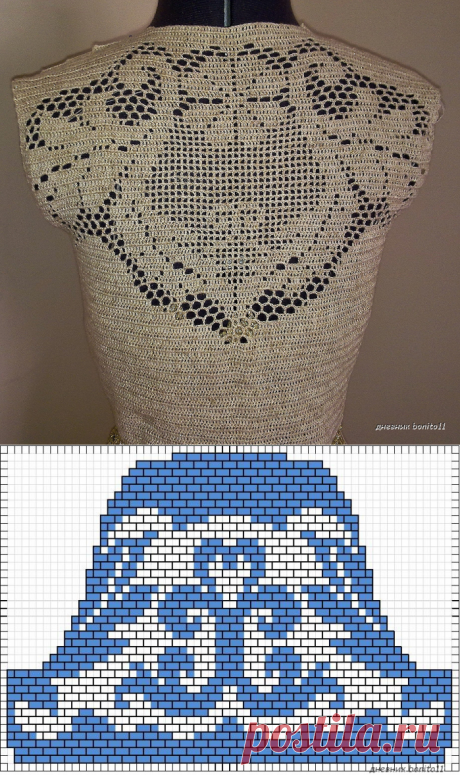 Красивое платье крючком филейной вязкой...