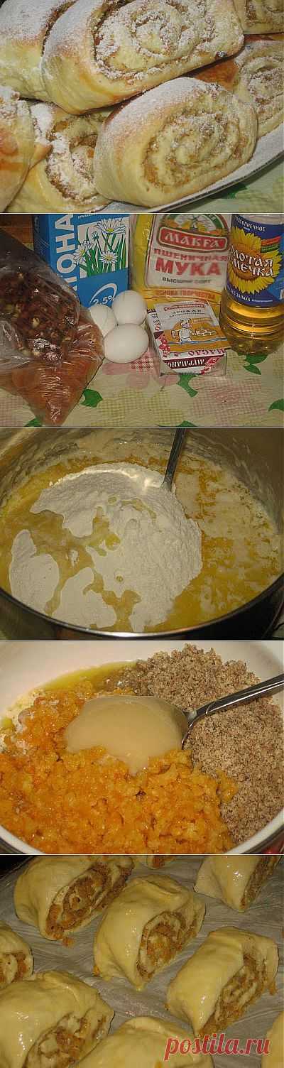 Мои любимые рецепты: Булочки с курагой и орехами