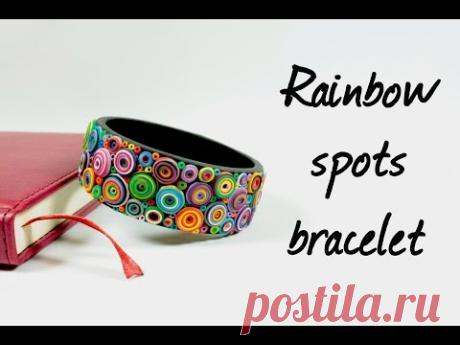 Браслет с радужными кругами ∗ Rainbow spots bracelet ∗ Мастер-класс ∗ Tutorial