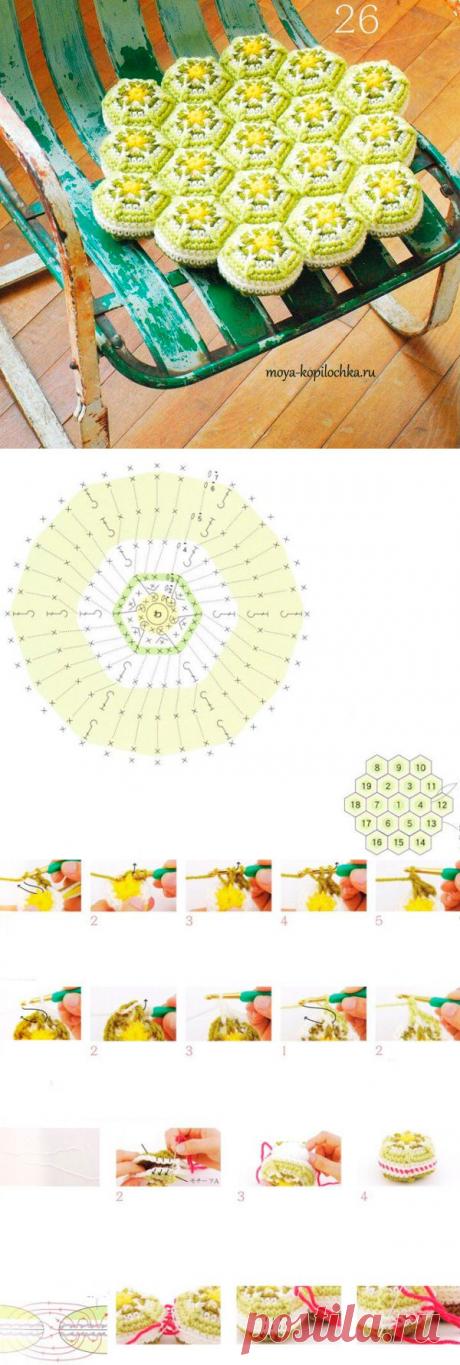 Подушки — сидушки. 40 ковриков на сиденья со схемами - Вязание - Моя копилочка