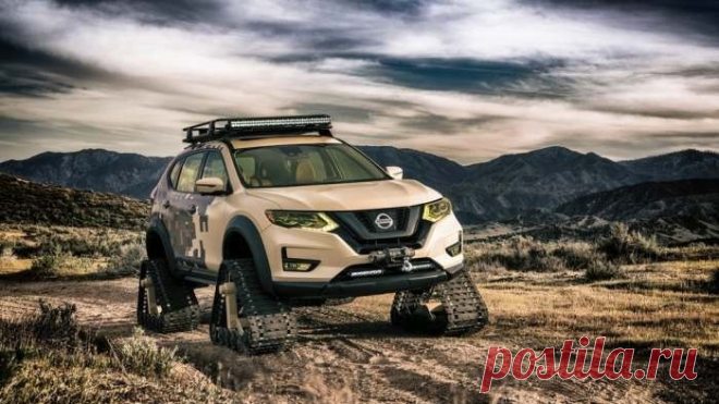 Суперпроходимый внедорожник Nissan на гусеничном ходу для снега, пустыни и безорожья | Чёрт побери