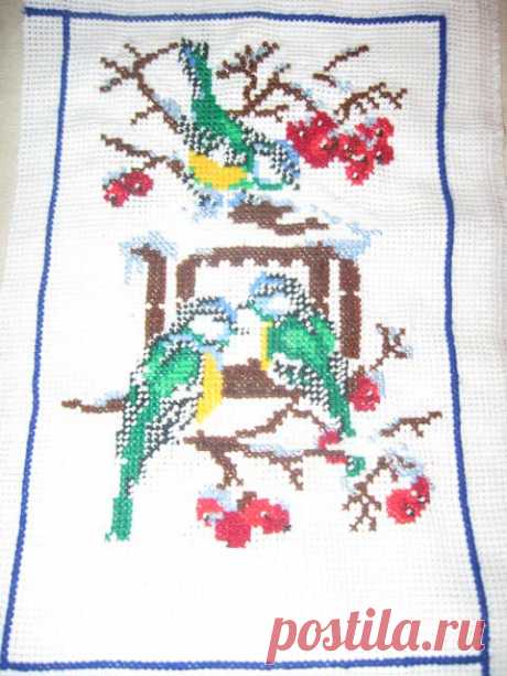 Синички. Крестик и бисер