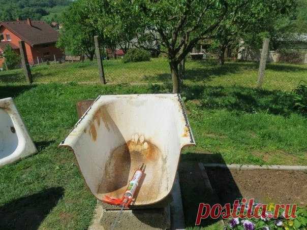 Печь из старой ванны