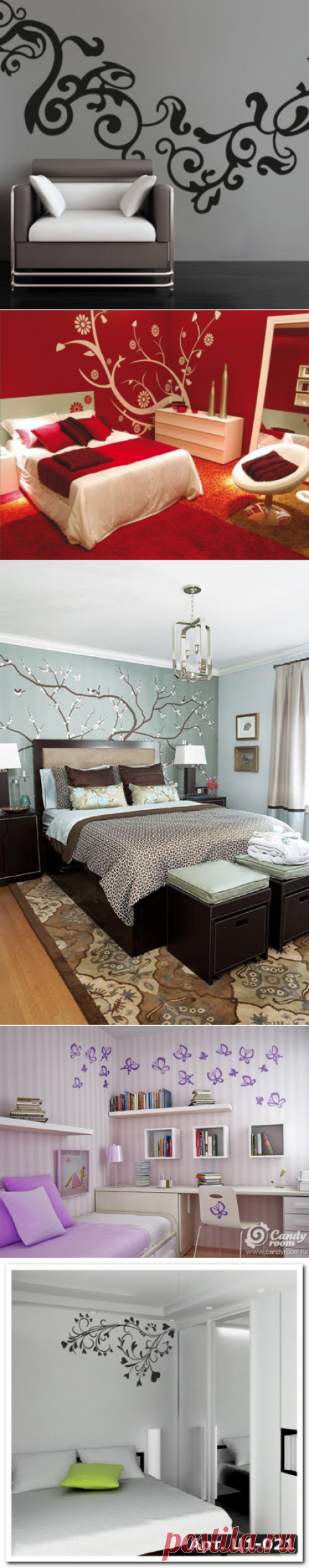 Использование трафаретов и наклеек в интерьере | Роскошь и уют