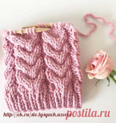 Двойная коса
Как вязать: http://prjaga.ru/uzory-vyazaniya/spicami/prostye-kosy-spitsami