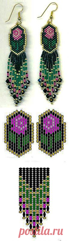 Beaded earrings patterns. Free bead earring patterns | Laboratory household