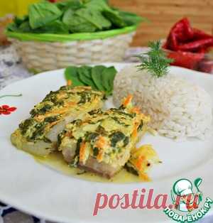 Рыба под пикантной шубой с рисом - кулинарный рецепт