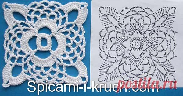 квадратные мотивы крючком со схемами - 85 тыс. картинок. Поиск Mail.Ru