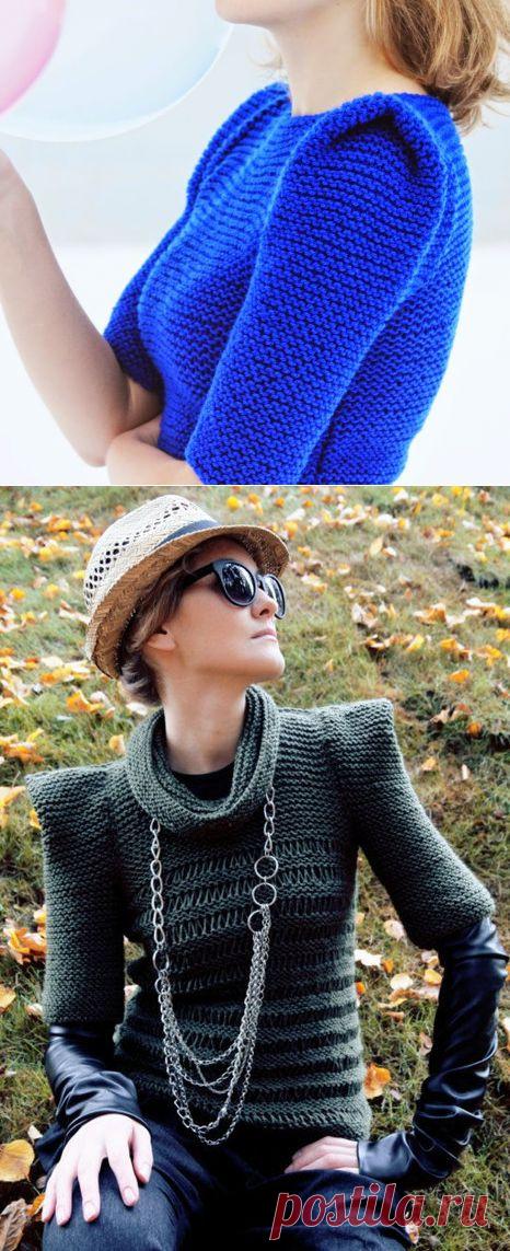 Мой личный бложик - Альбом "Пуловер крупной вязки с интересной линией плеча"