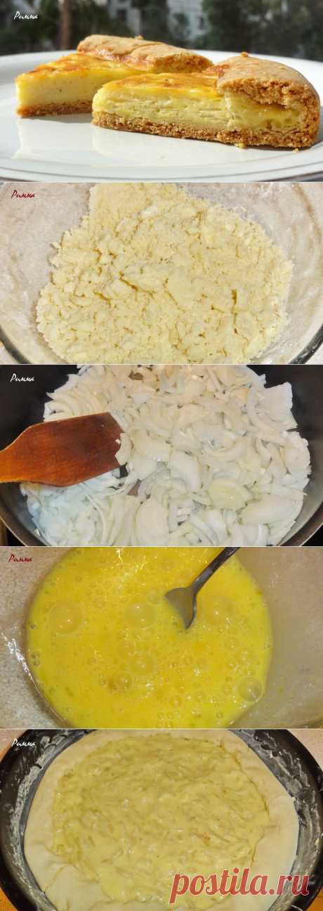 Луковый пирог с плавленными сырками - не пирог - а загляденье!!