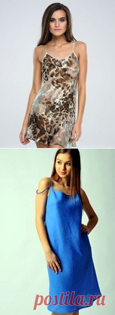 Женская ночная сорочка на бретельках: выкройка и мастер класс по шитью