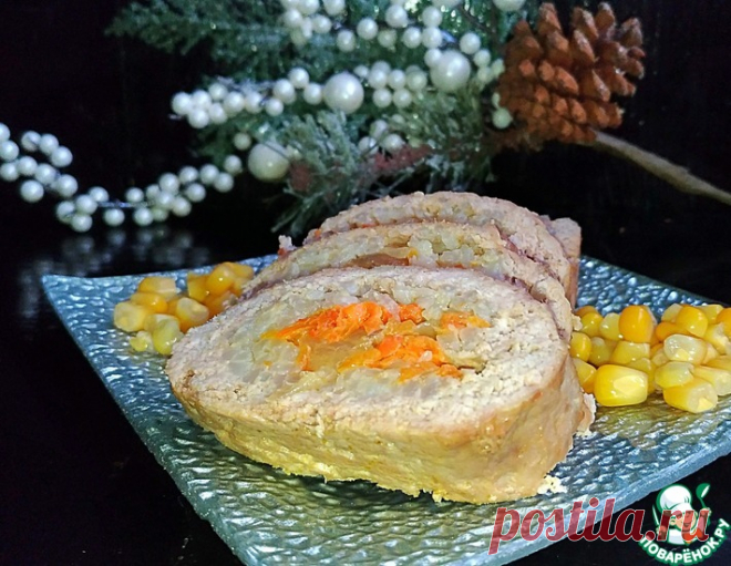 Мясной рулет из фарша 