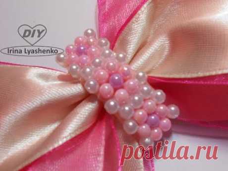 Серединка для бантика из бусин МК/ DIY Decor for bow/PAP Decoração para arco#177