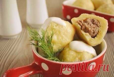 Картофельные клёцки с мясом