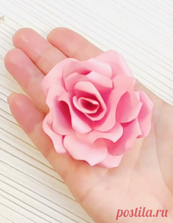 Покажу, как сделать РЕАЛИСТИЧНУЮ РОЗУ 🌹 из бумаги своими руками! Цветы из бумаги.