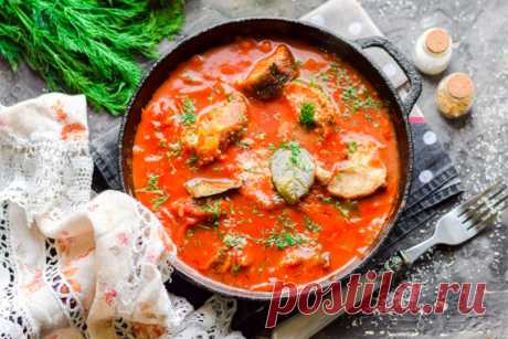 Очень вкусный минтай под томатным маринадом