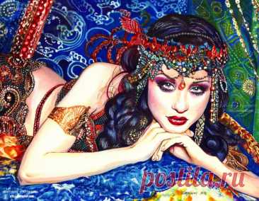 Шахерезада...Греческая художница Christina Papagianni