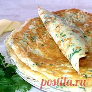 Ароматные и быстрые Сырные блинчики на завтрак. рецепт с фото