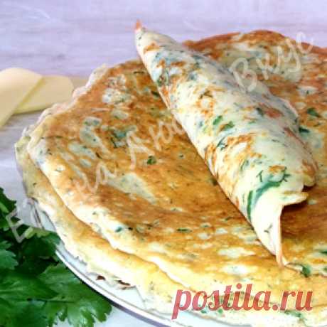 Ароматные и быстрые Сырные блинчики на завтрак. рецепт с фото