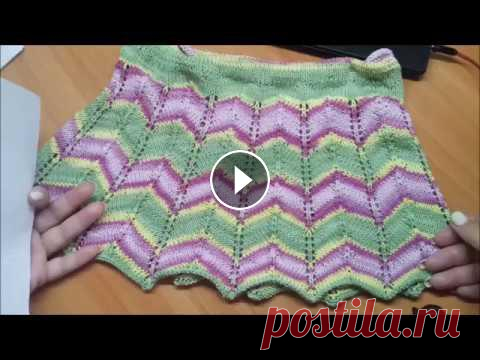 Вязание спицами. Ажурный узор " Зигзаг" № 32 Плейлисты: ****Ажурные узоры ****Косы и араны ****Линии реглана ****Резинка...