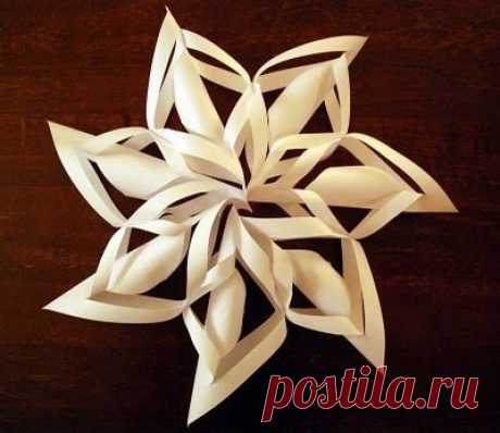 Снежинка из бумаги