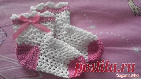 Носочки крючком - Вязание - Страна Мам
