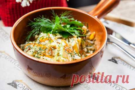 ЖАРЕНАЯ КАПУСТА С МОРКОВЬЮ И ЯЙЦОМ