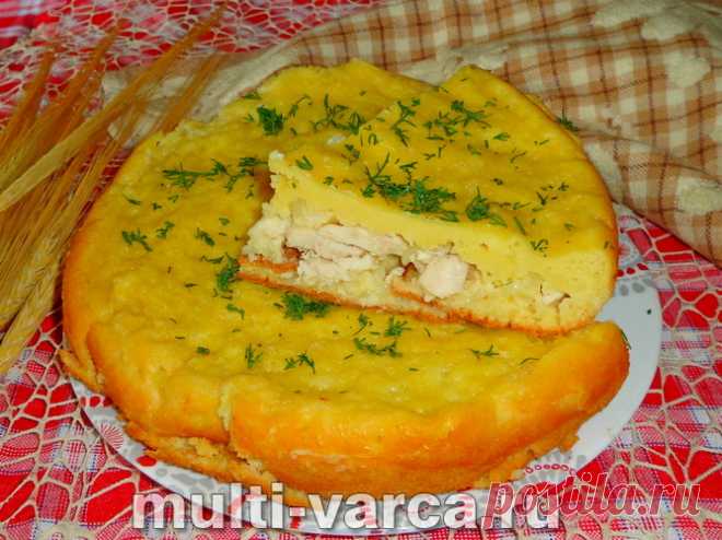Пирог с курицей и картошкой в мультиварке