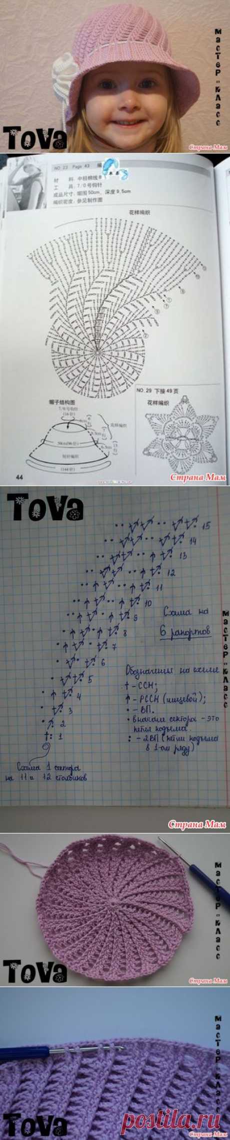 Несколько детских шляпок по одной схеме. Мастер-класс