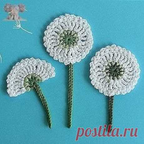 Вяжем одуванчики крючком. Схемы и опсиание