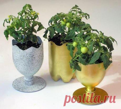 Горшки для цветов в виде вазы. | ЖЕНСКИЙ МИР