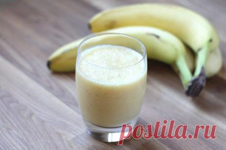 Рецепт дня: как приготовить банановый смузи на завтрак  - вкусно и полезно. Рекомендую!!!