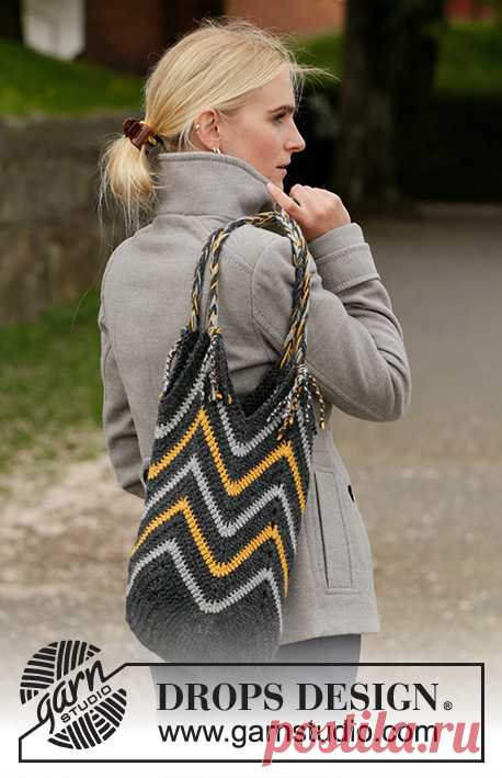 Bee the Best Bag / DROPS 203-11 - Free crochet patterns by DROPS Design