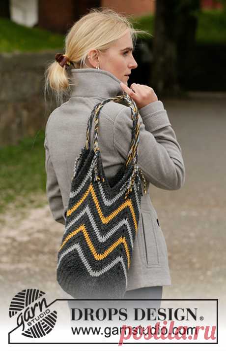 Bee the Best Bag / DROPS 203-11 - Free crochet patterns by DROPS Design