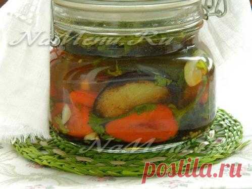 Маринованные баклажаны и перцы