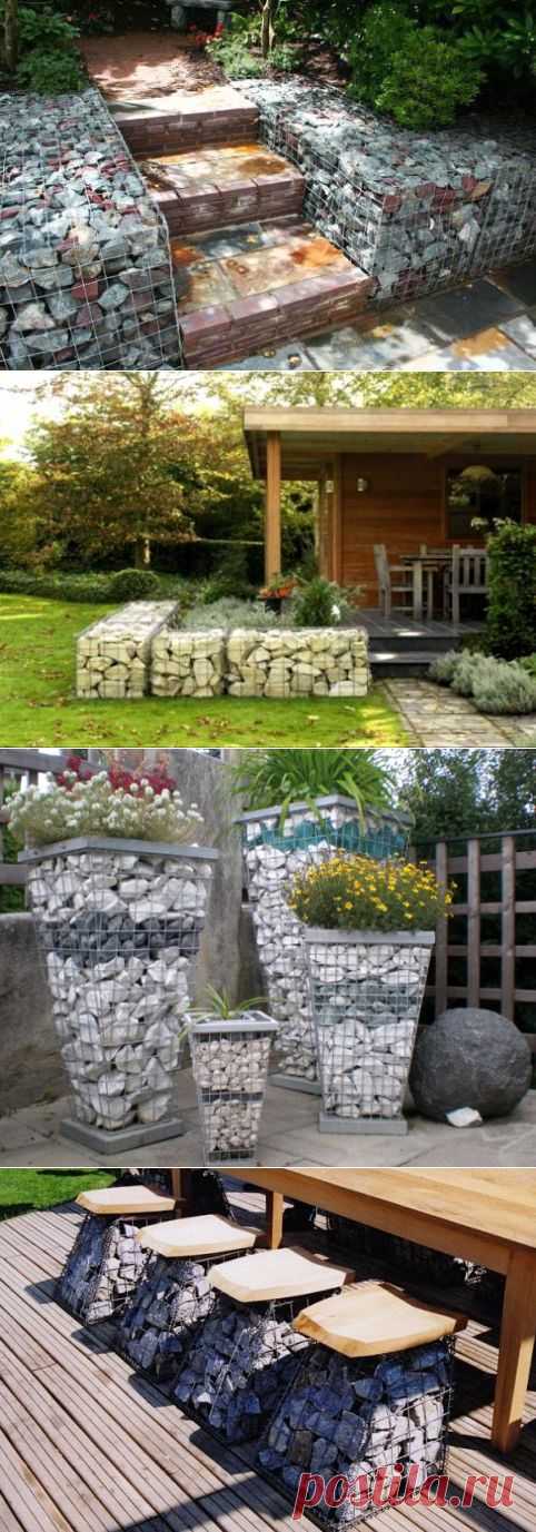 Габионы - применение в ландшафтном дизайне. Монтаж и устройство габионов