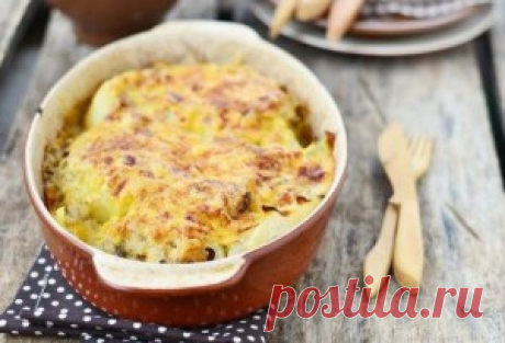 Капустно-грибная запеканка,