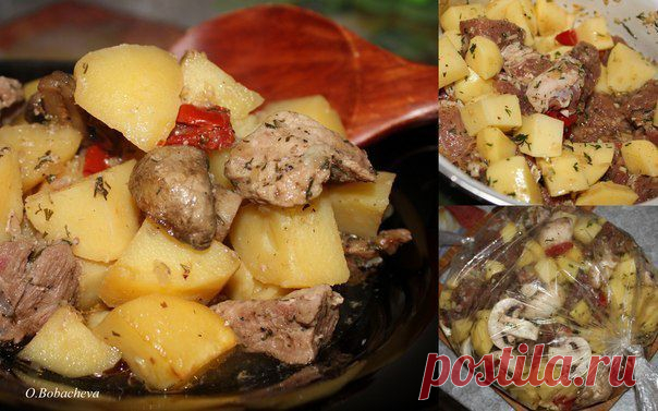 Мясо с картофелем в рукаве - пошаговый рецепт с фото