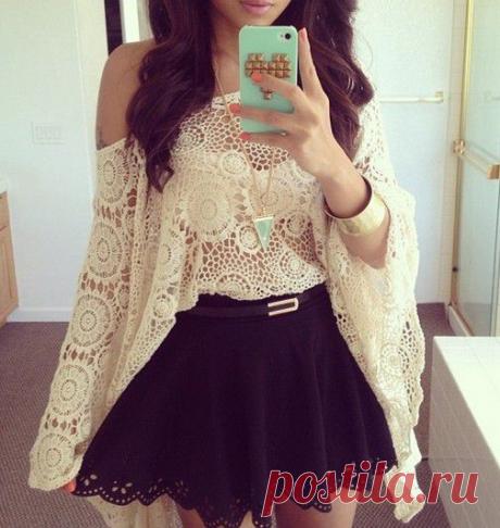 блузка батик Аватар - более детальную картину о 2014 новых моде Чистая длинными рукавами пуловеры рубашка крючком полые битой свободные рубашки Женщины тройник лучших кружево Блузка Картинка в Блузы и рубашки от Daidai Mall