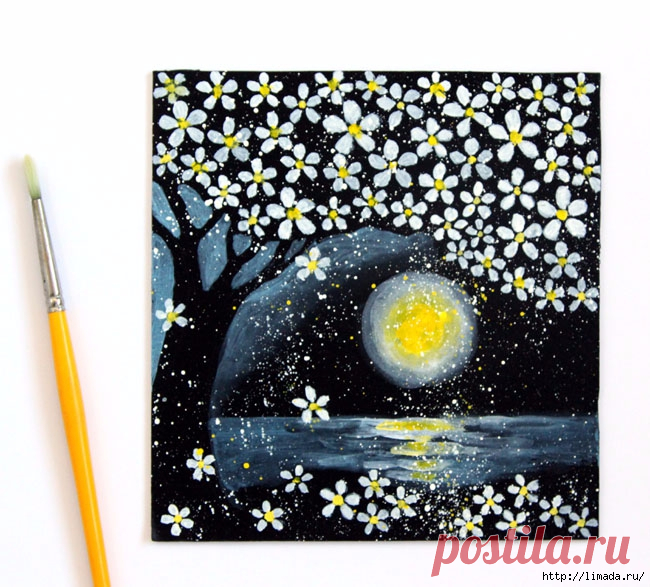 Рисуем цветущую сакуру