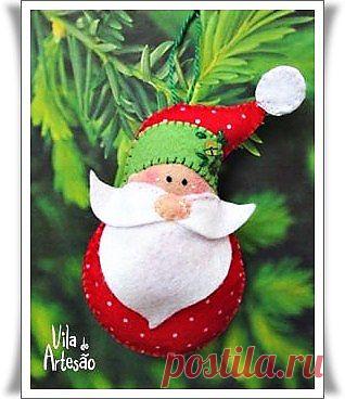 Дед Мороз из фетра Мастер-класс.