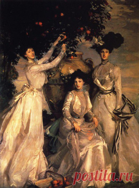 The Ladies Alexandra, Mary and Theo Acheson 1902. Джон Сингер Сарджент. Описание картины, скачать репродукцию.