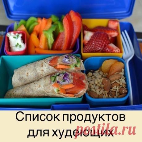 У худеющих под рукой всегда должен быть такой список
