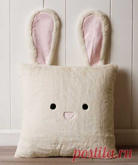 Best Home Fashion Cream Bunny Plush Faux Fur Pillow | zulily