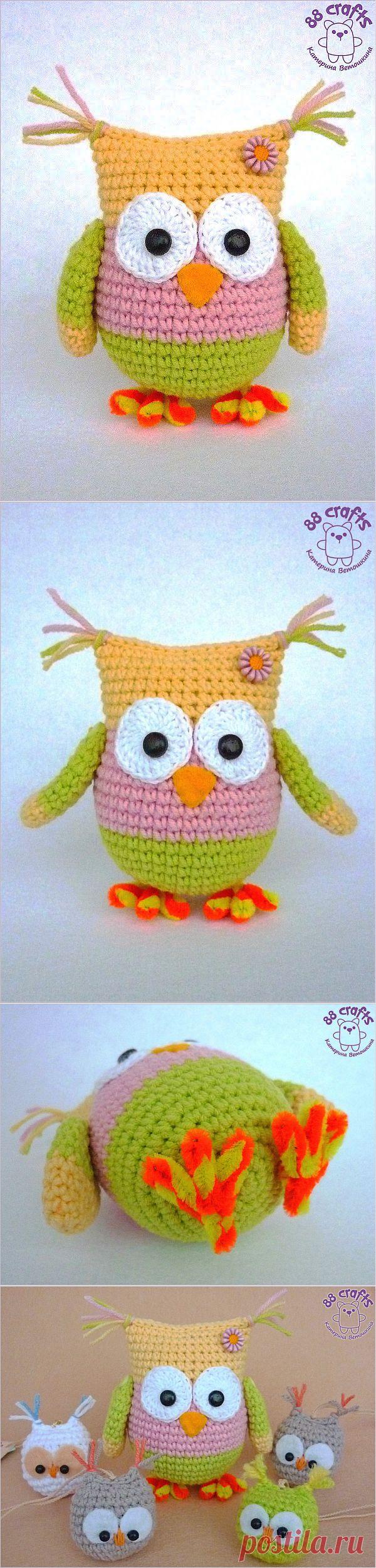 88 Crafts: Цветная совуша (+описание)