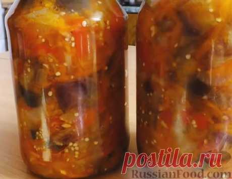Рецепт: Баклажаны маринованные с помидорами и перцем на RussianFood.com